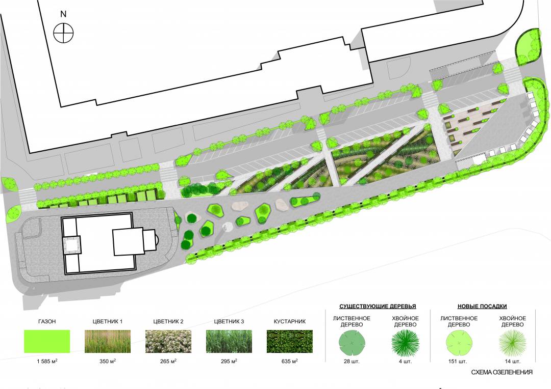 Схема озеленения